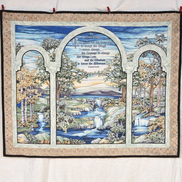 New handmade quilted Serenity Prayer wall hanging, throw 46 x 38 beautiful gift - Picture 1 of 2